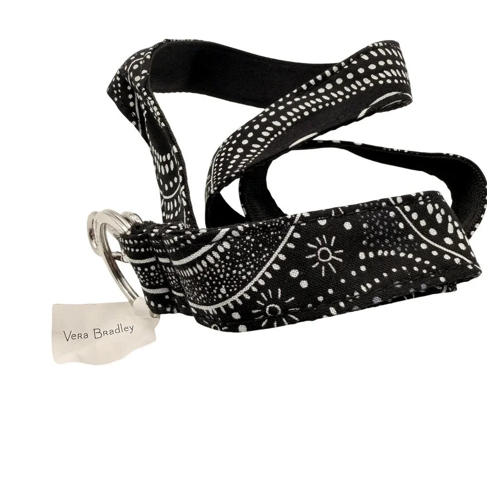 Vera Bradley Wide Lanyard Stellar Paisley Black White Teacher Gift Whimsigoth